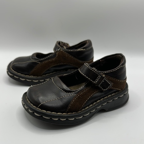 💚5 Smart Fit Dark Brown Mary Janes Baby Toddler Shoes size 5 - Picture 3 of 6